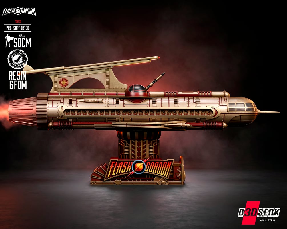 B3DSERK April Term 2026 Flash Gordon Ship ready for printing