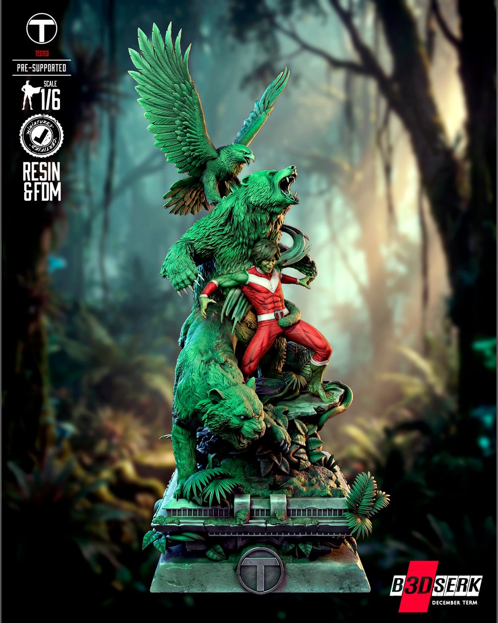 B3DSERK December Term 2025 Beast Boy Sculpture ready for printing