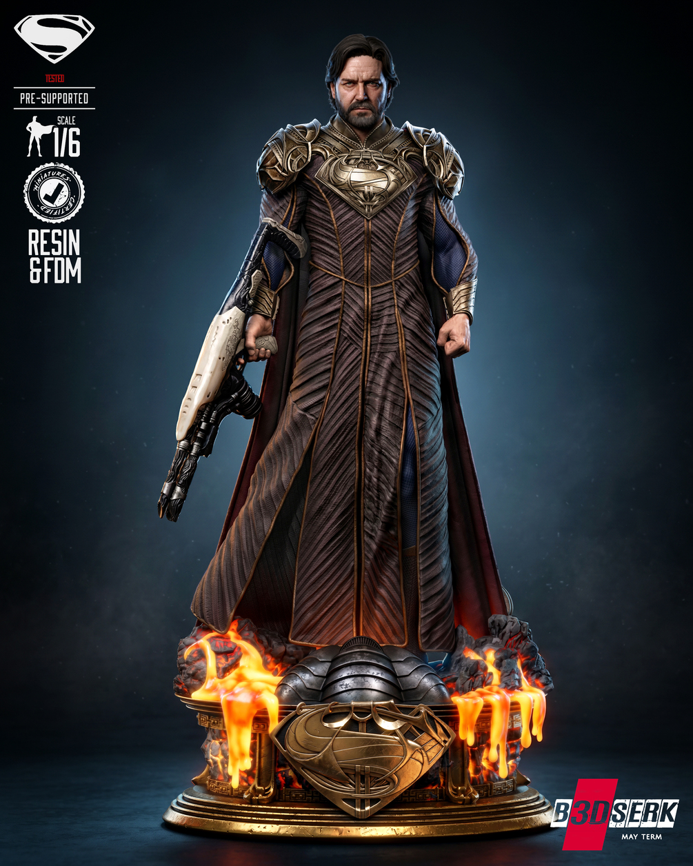 B3DSERK May Term 2026 Jor-El Sculpture ready for printing
