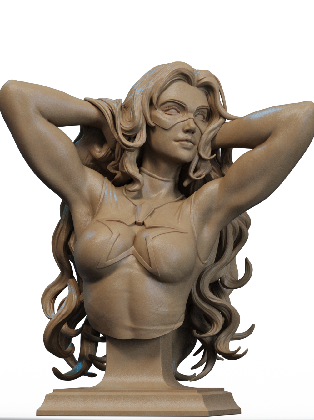 Blonde Blazer Bust 3D Print
