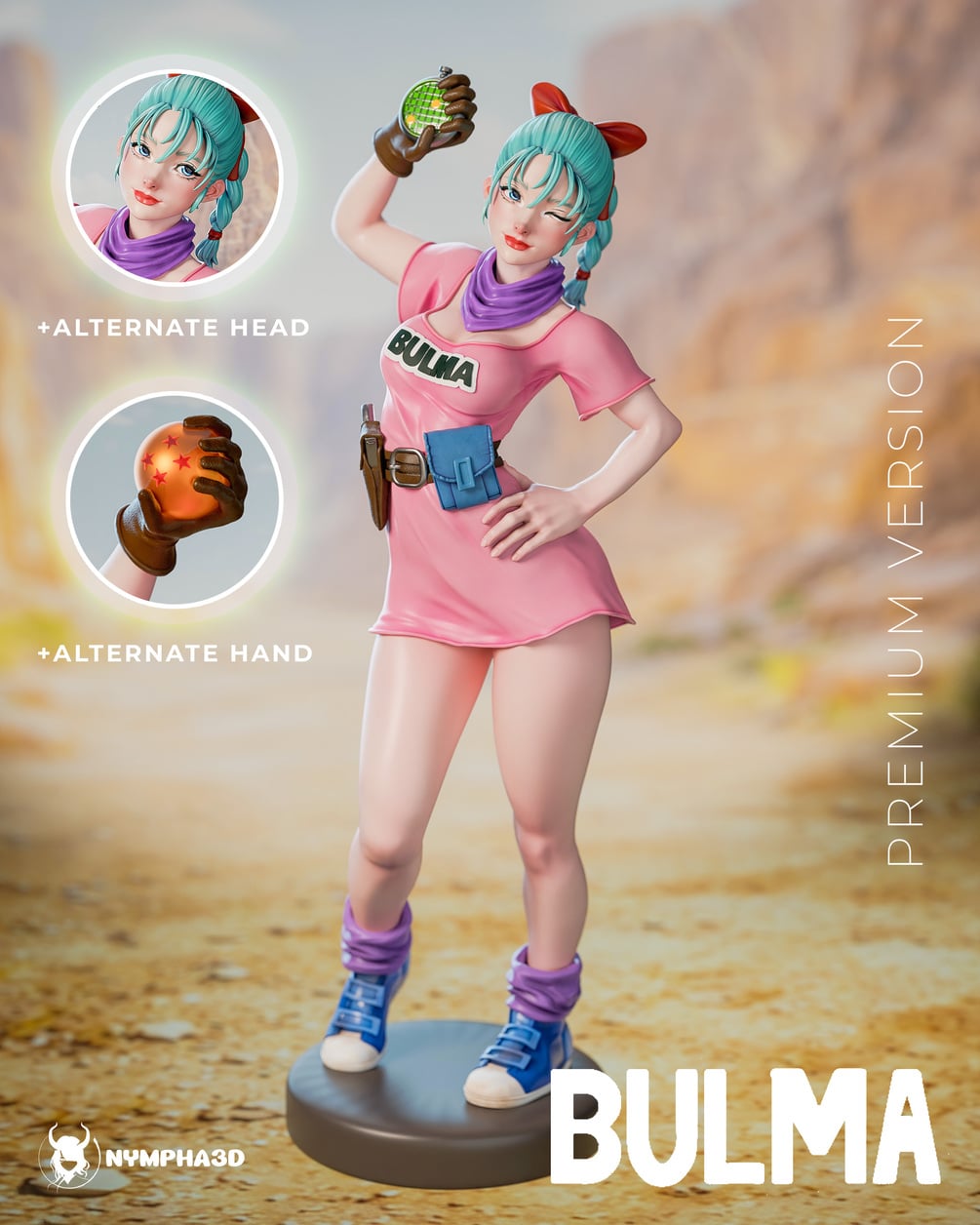 Bulma (Dragon Ball) STL for 3D Printing