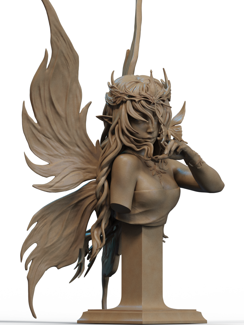 Divine Fairy Bust 3D Print