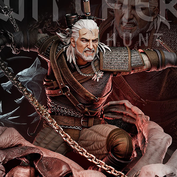 GERALT   STL + BUST