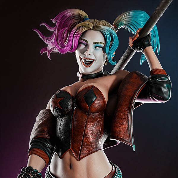HARLEY QUINN 3D PRINT+ BUST
