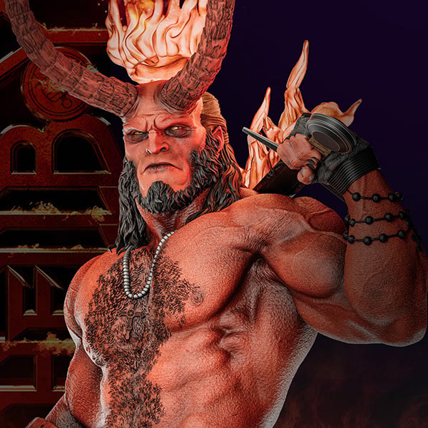HELLBOY STL + BUST