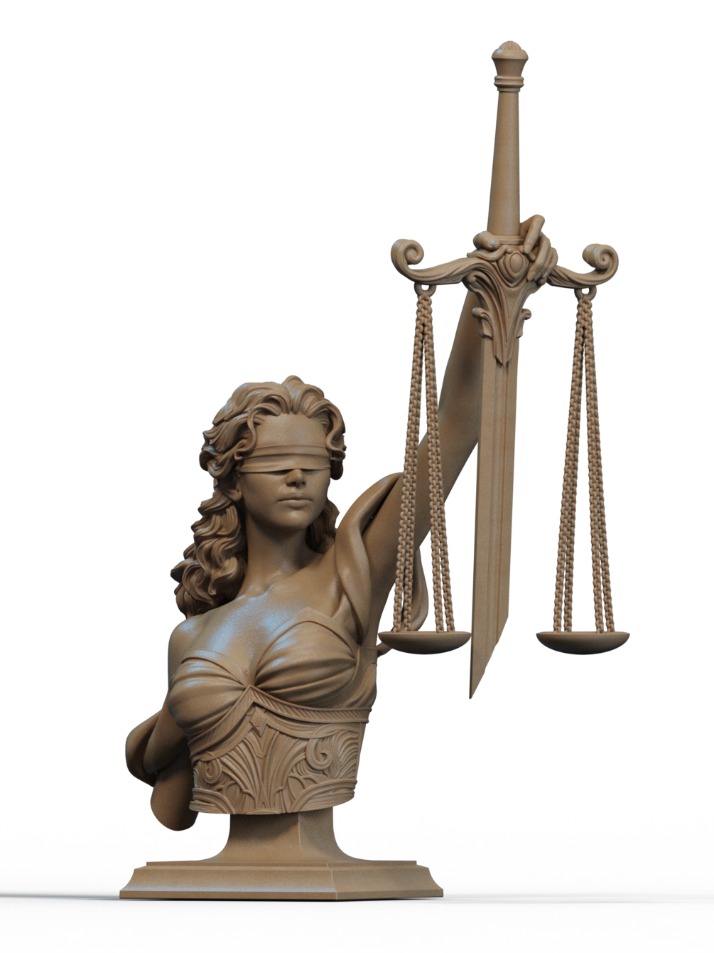 Justice Bust 3D Print