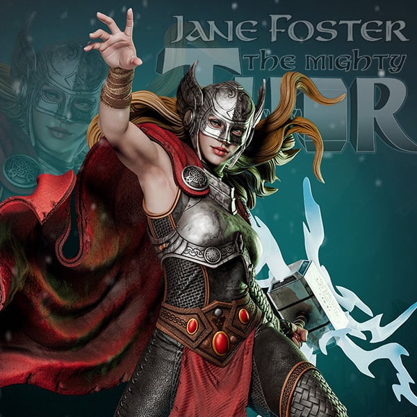 LADY THOR STL + BUST