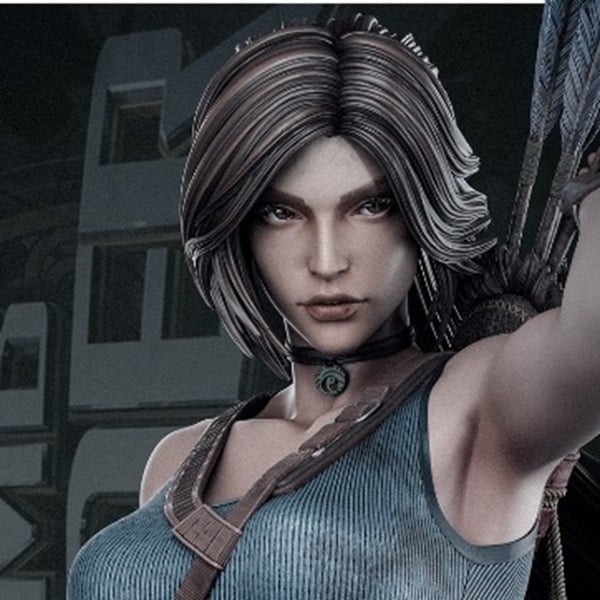 LARA CROFT STL + BUST
