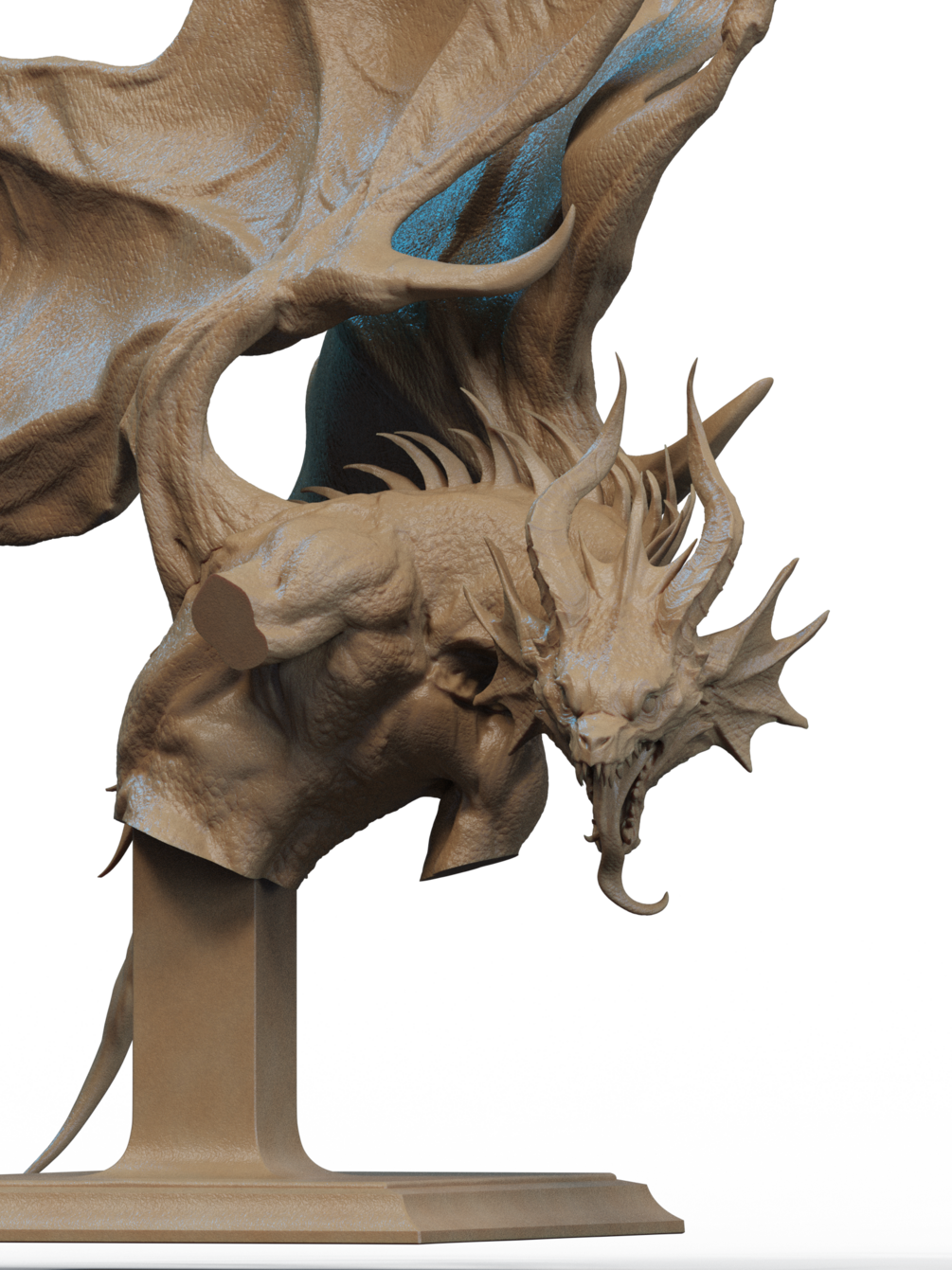 Mysterious Dragon Bust 3D Print