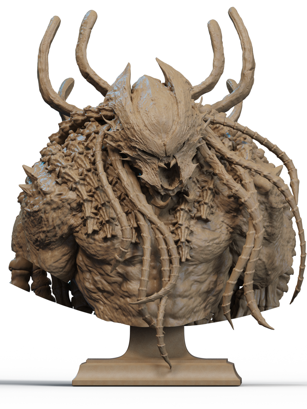 Predator King Bust 3D Print