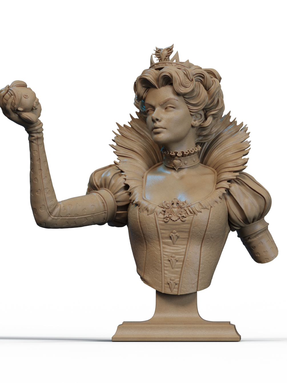 Queen of Hearts Bust 3D Print