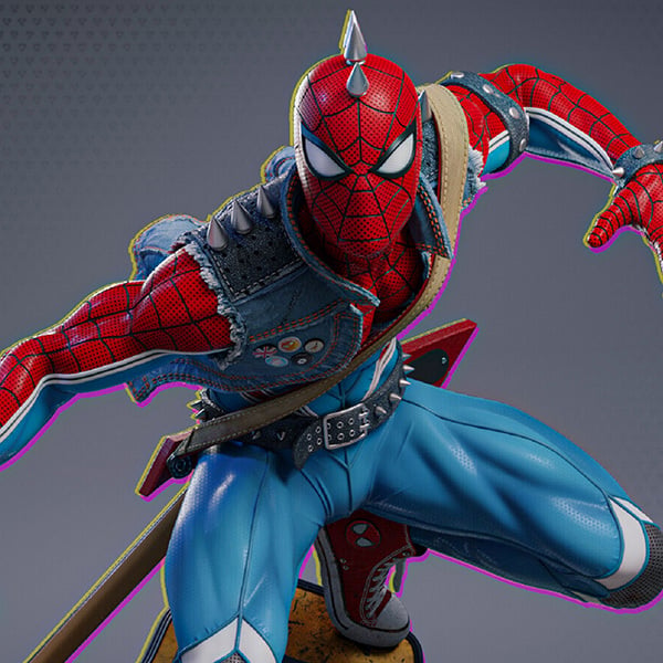 SPIDER PUNK STL + BUST