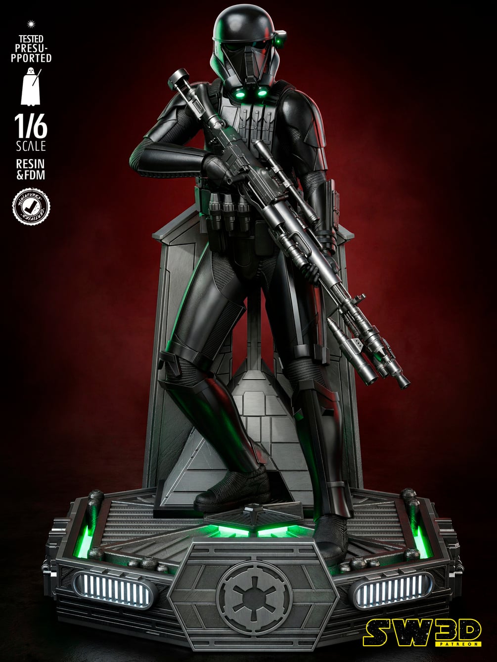 SW3D February 2026 Term Imperial Death Trooper Sculpture - Star Wars 3D Models - Tested and Ready for 3D printing