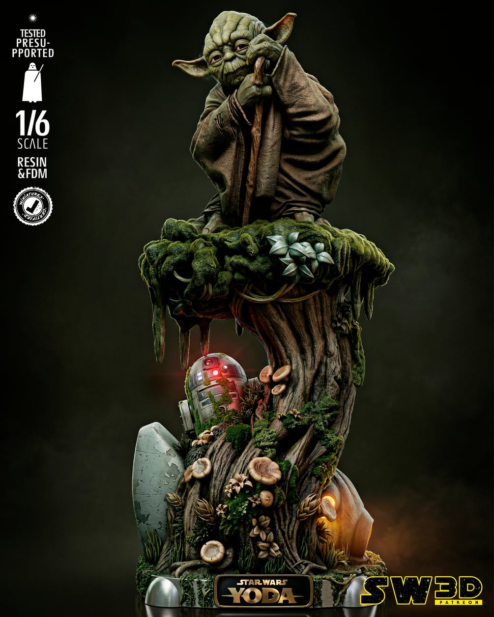 SW3D February 2026 Term Yoda Sculpture  - Star Wars 3D Models - Tested and Ready for 3D printing