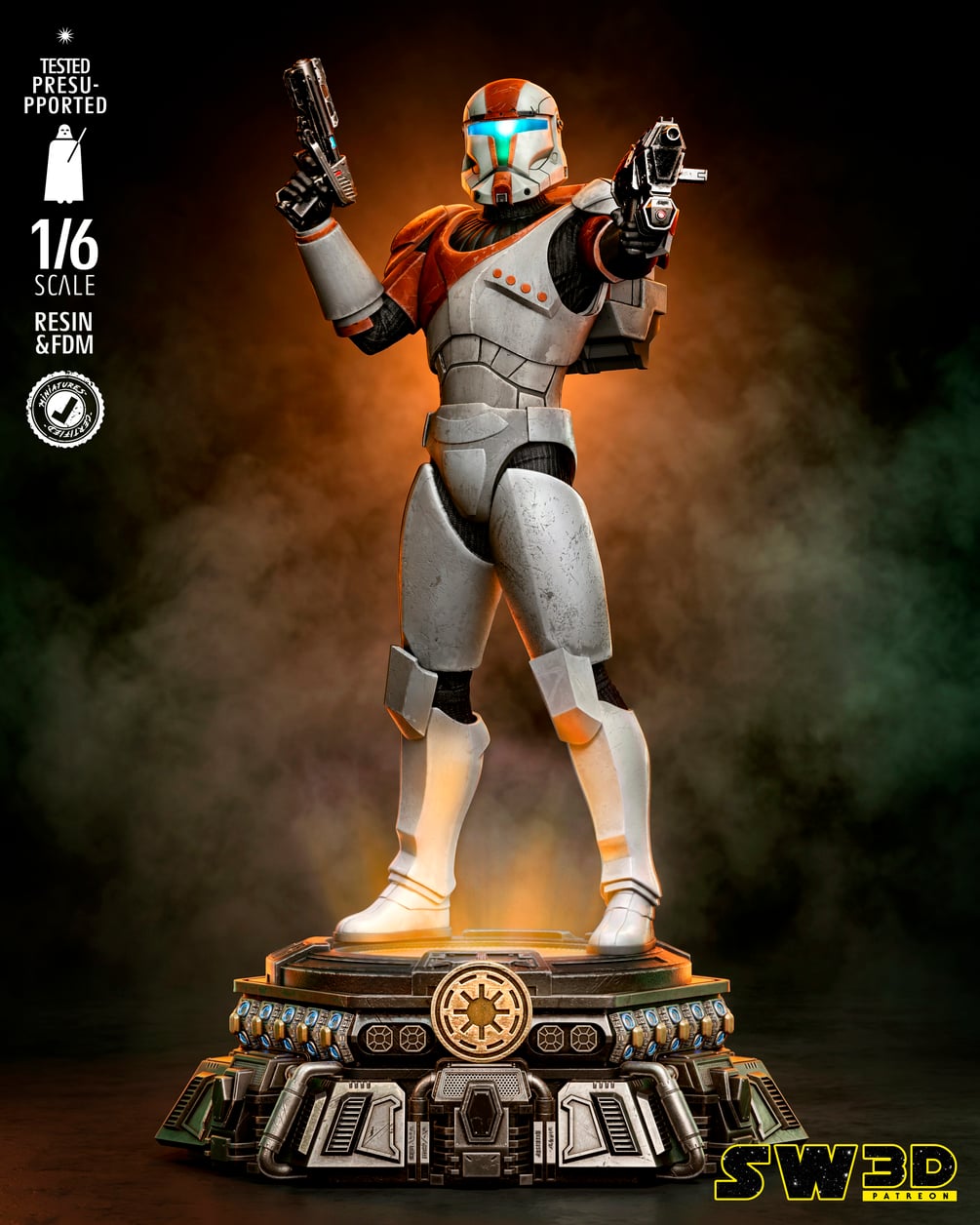 SW3D May 2026 Term Clone Commando Boss Sculpture - Star Wars 3D Models - Tested and Ready for 3D printing