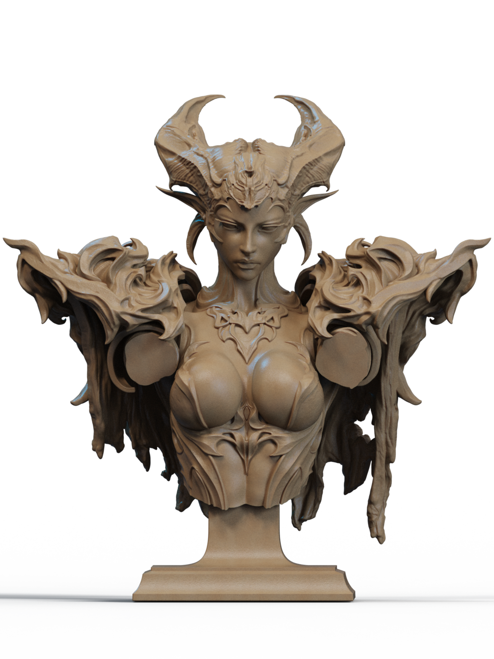 The Queen of the Ashen Vale Bust 3D Print