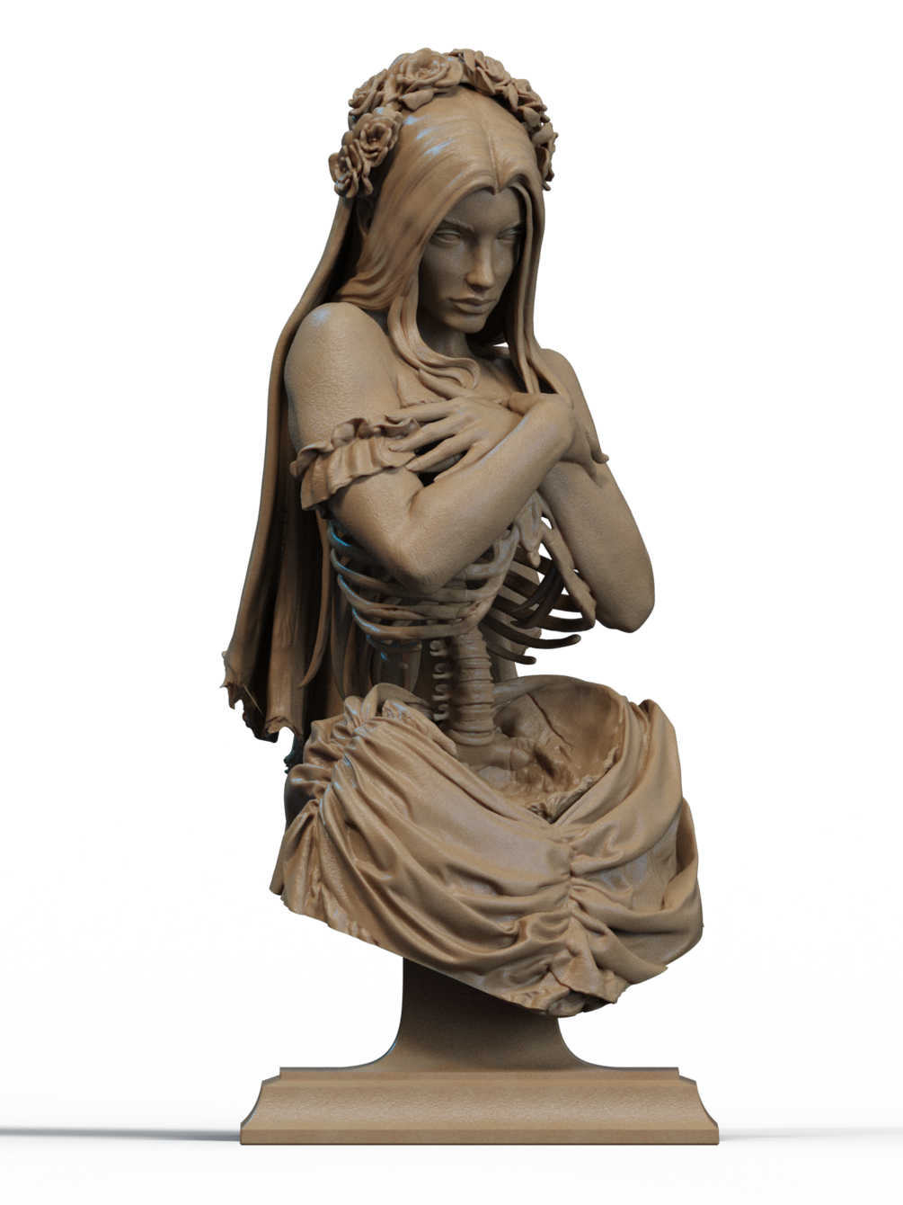 Undead Bride Bust 3D Print