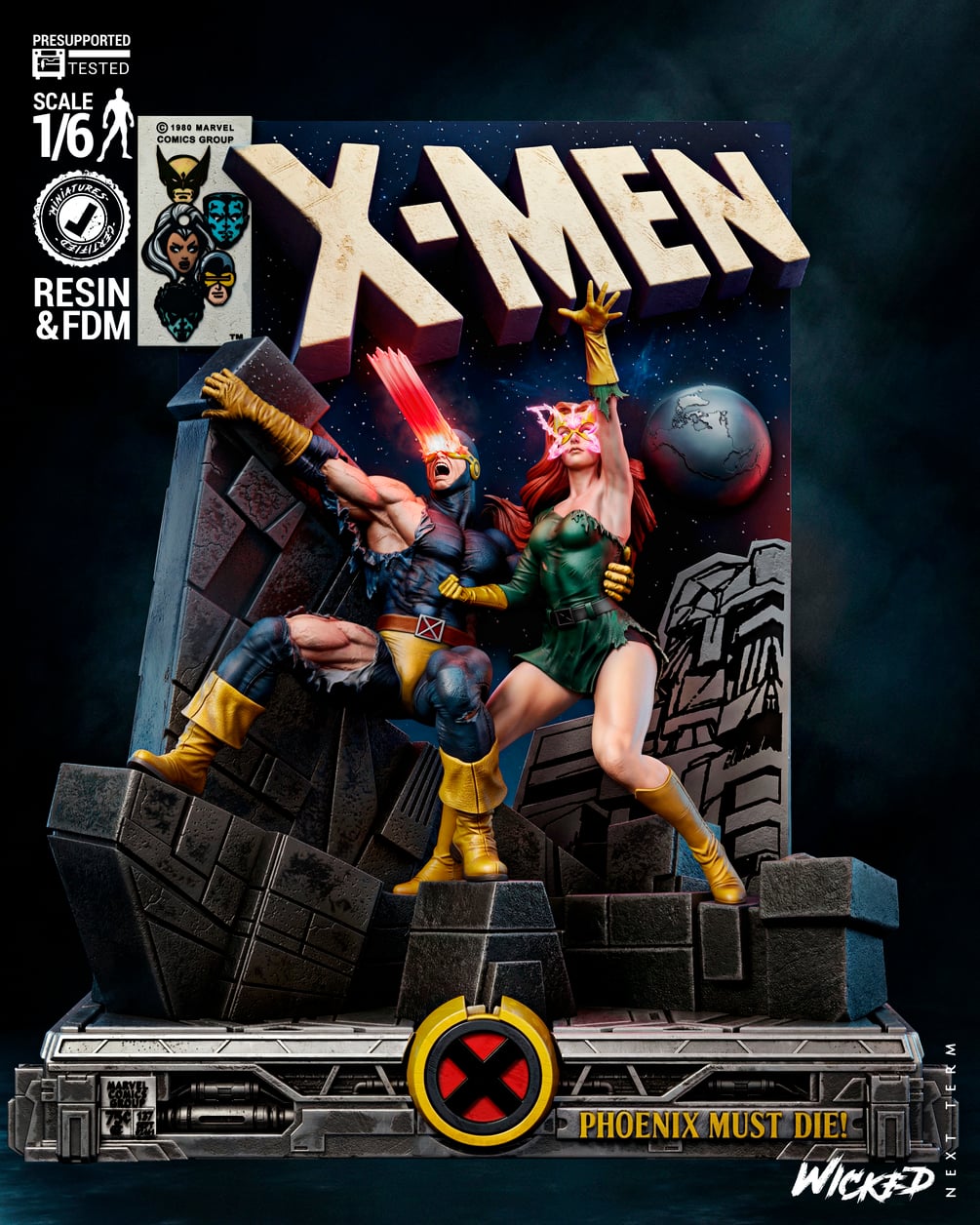 Wicked Marvel February 2026 Term Cyclops and Jean Diorama: Tested and ready for 3D printing