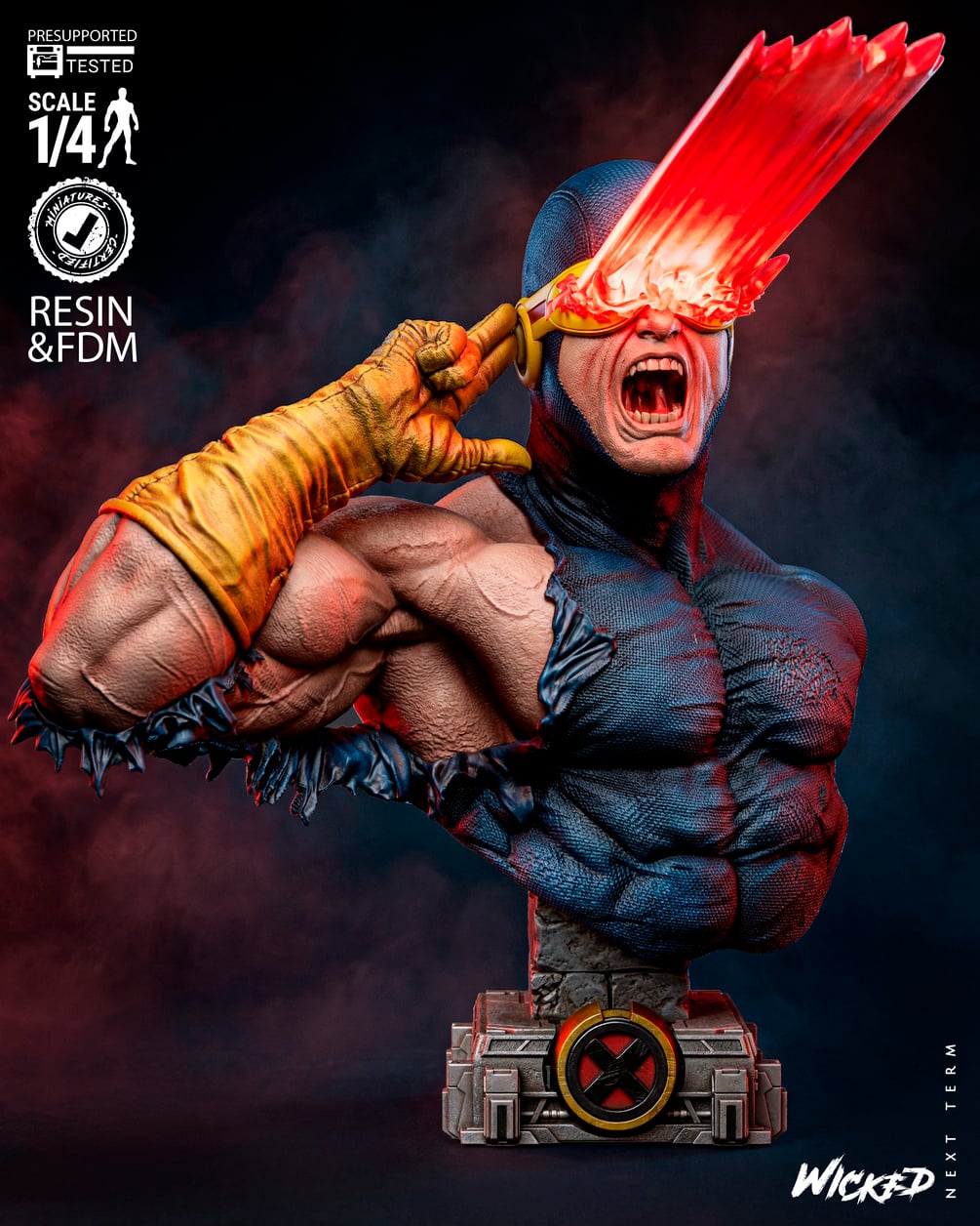 Wicked Marvel February 2026 Term Cyclops Portrait Bust: Tested and ready for 3D printing
