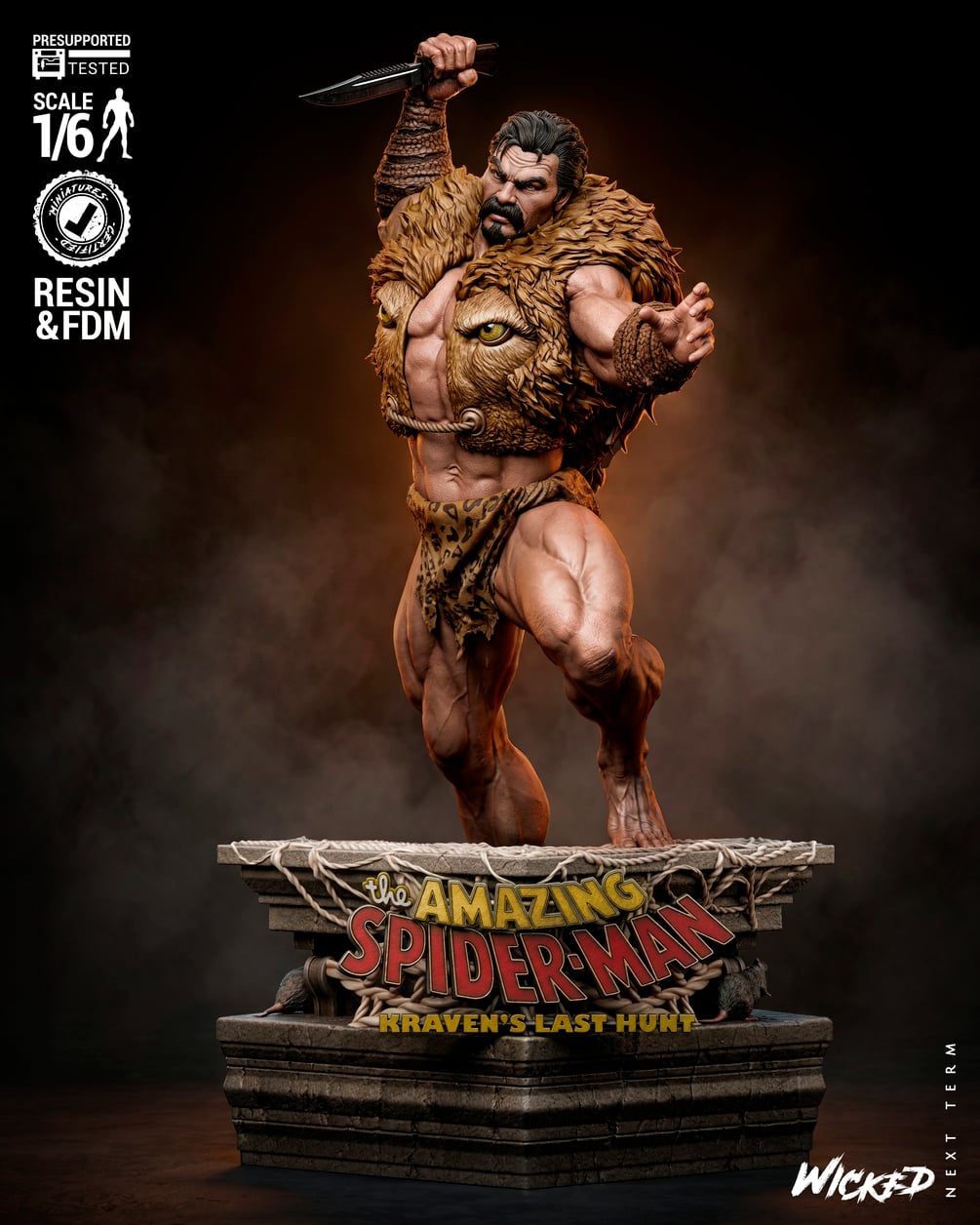 Wicked Marvel May 2026 Term Kraven Sculpture: Tested and ready for 3D printing