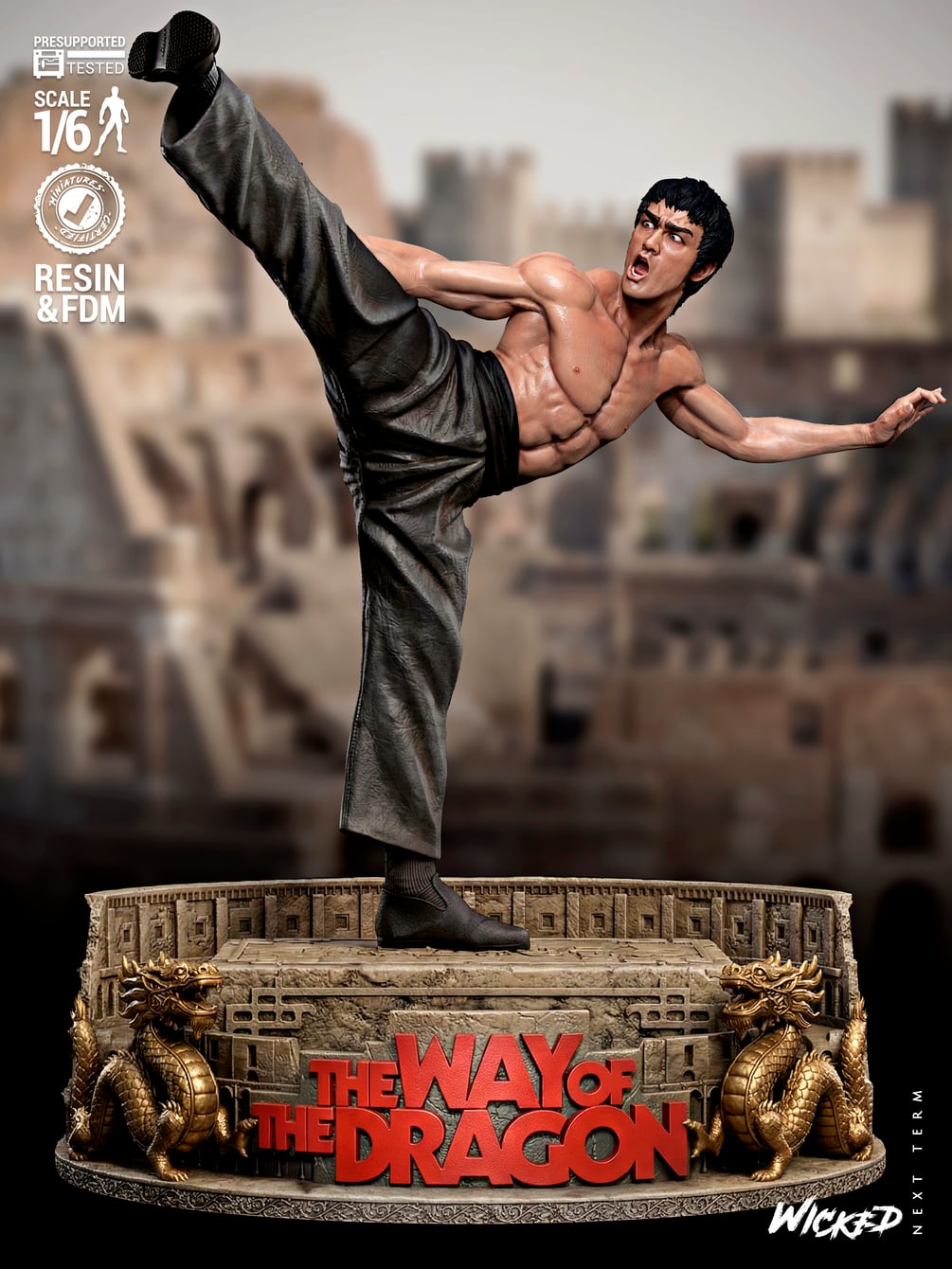 Wicked Movies Bruce Lee Sculpture: Tested and ready for 3D printing