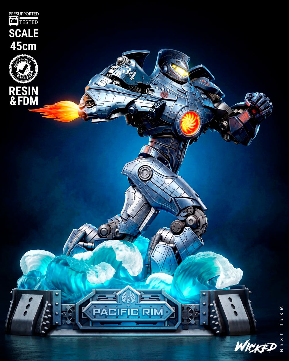Wicked Movies Gipsy Danger Sculpture: Tested and ready for 3D printing