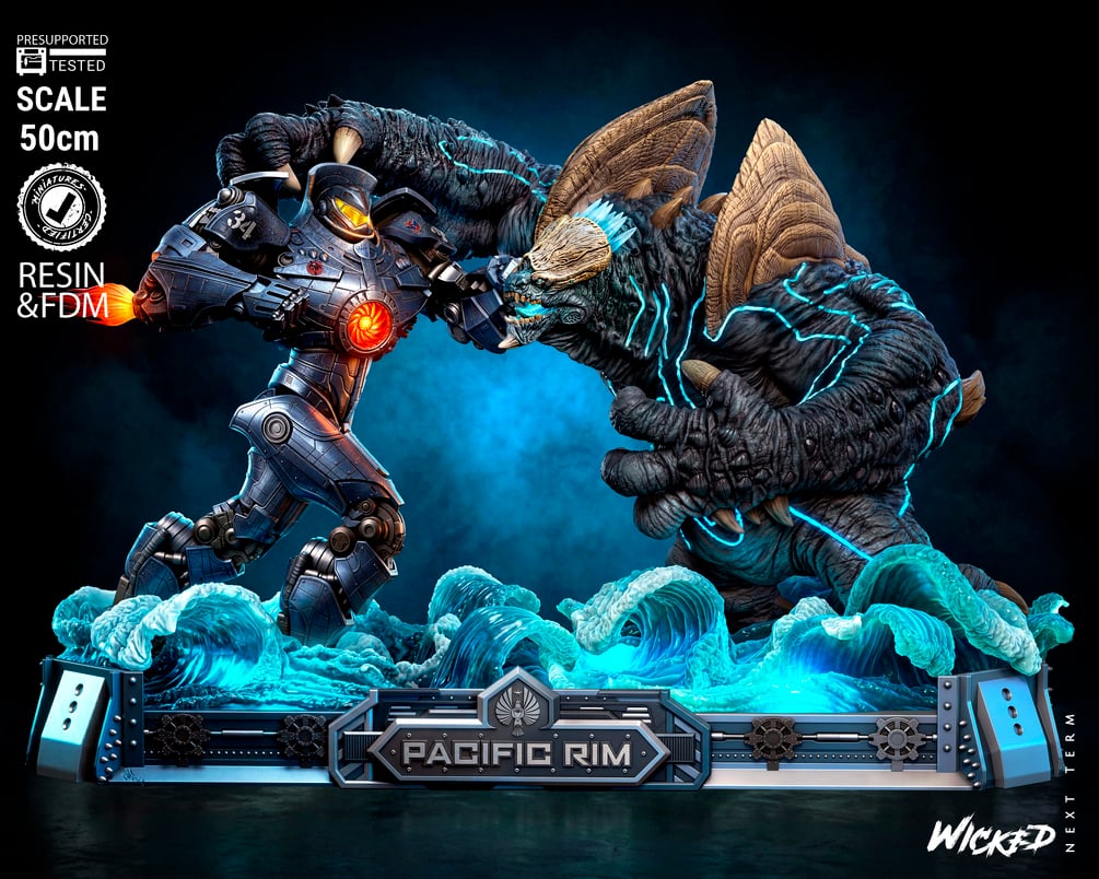 Wicked Movies Pacific Rim Diorama: Tested and ready for 3D printing