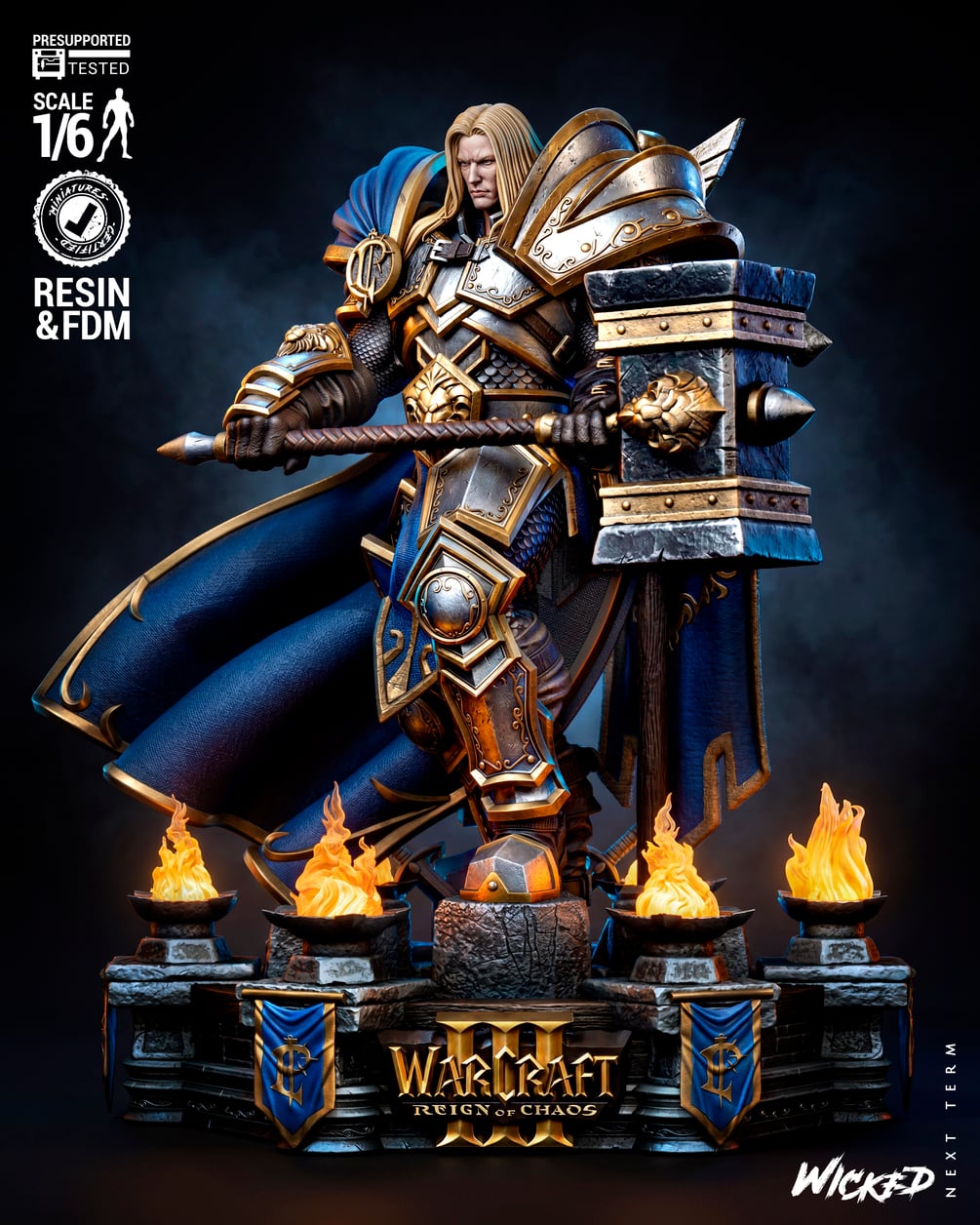 Wicked Video Games Arthas Sculpture: Tested and ready for 3D printing