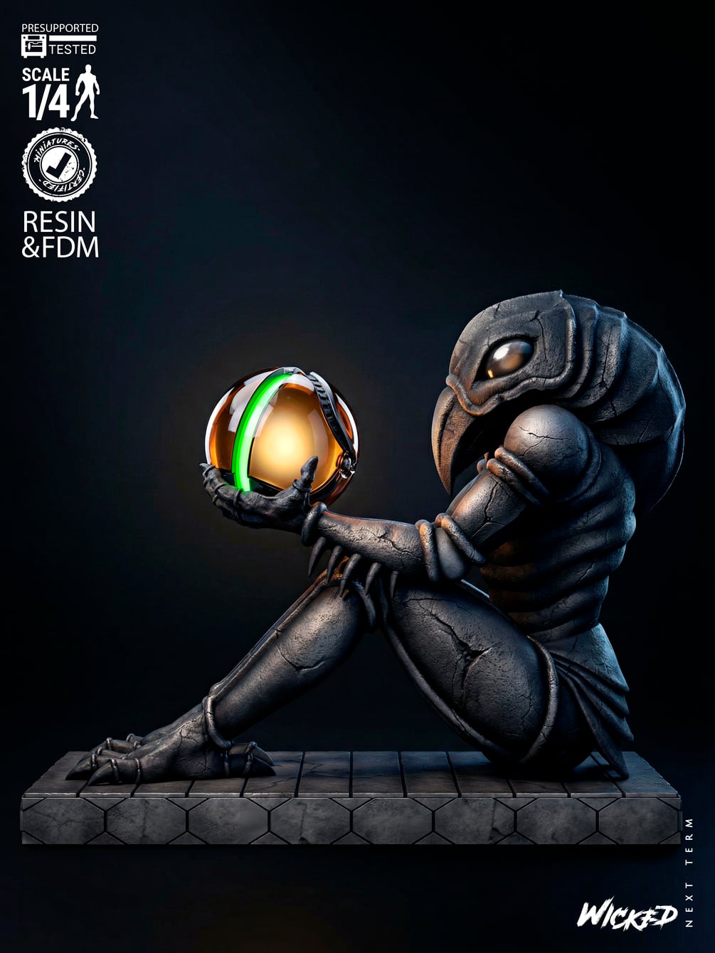 Wicked Video Games Chozo Sculpture: Tested and ready for 3D printing