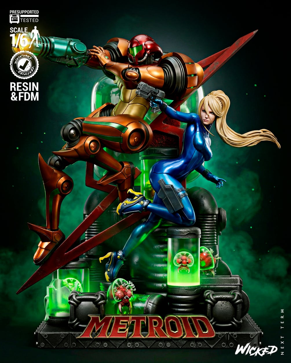 Wicked Video Games Metroid Diorama: Tested and ready for 3D printing