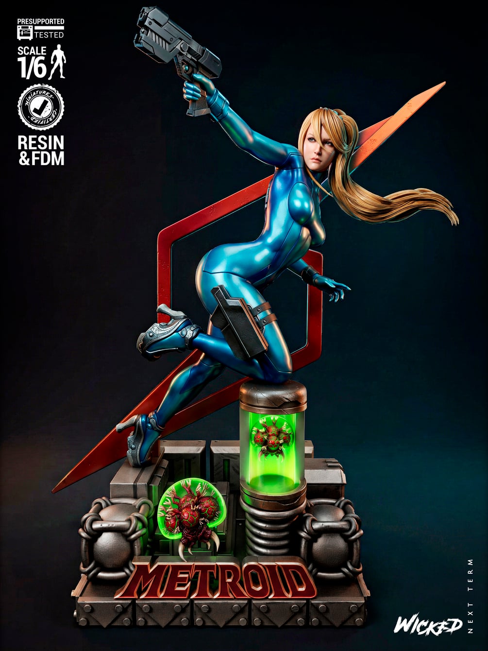 Wicked Video Games Samus Sculpture: Tested and ready for 3D printing