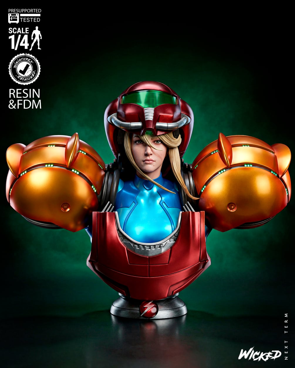 Wicked Video Games Samus Varia Suit Portrait Bust: Tested and ready for 3D printing