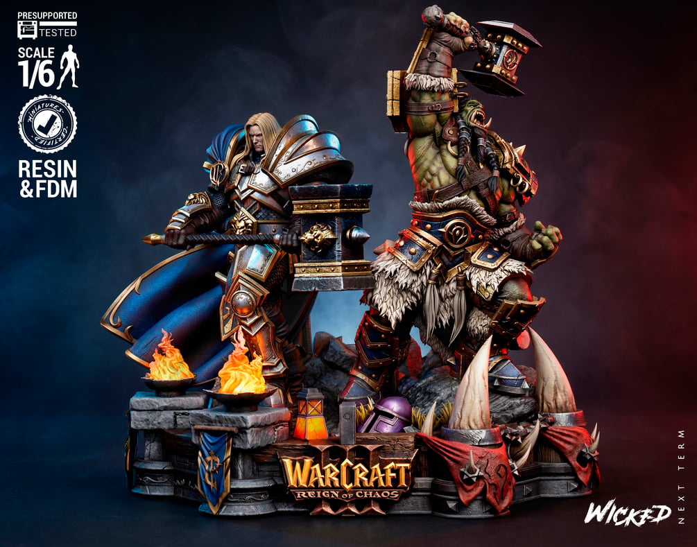 Wicked Video Games Warcraft Diorama: Tested and ready for 3D printing