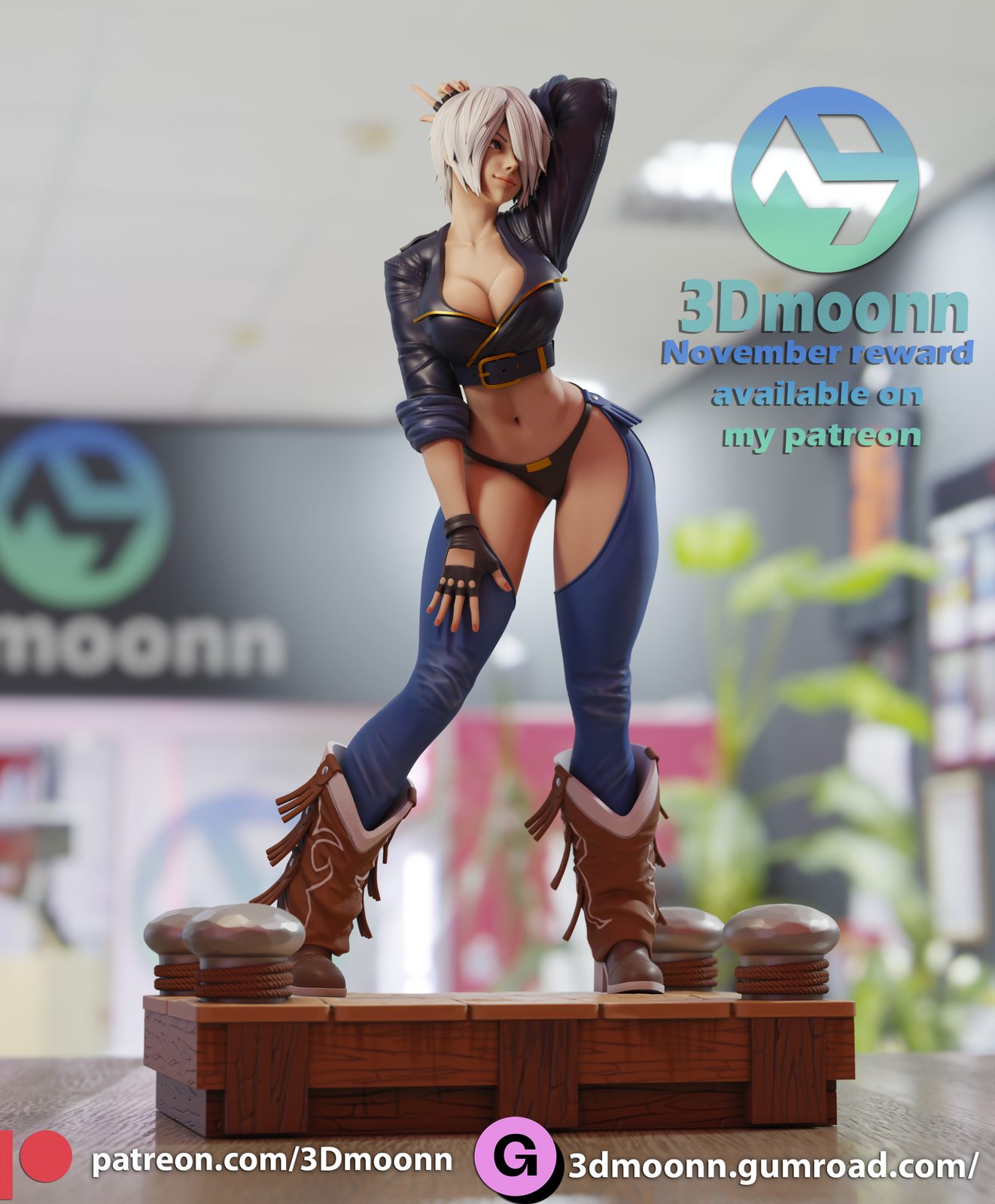3DMOONN ANGEL KOF STL view 3