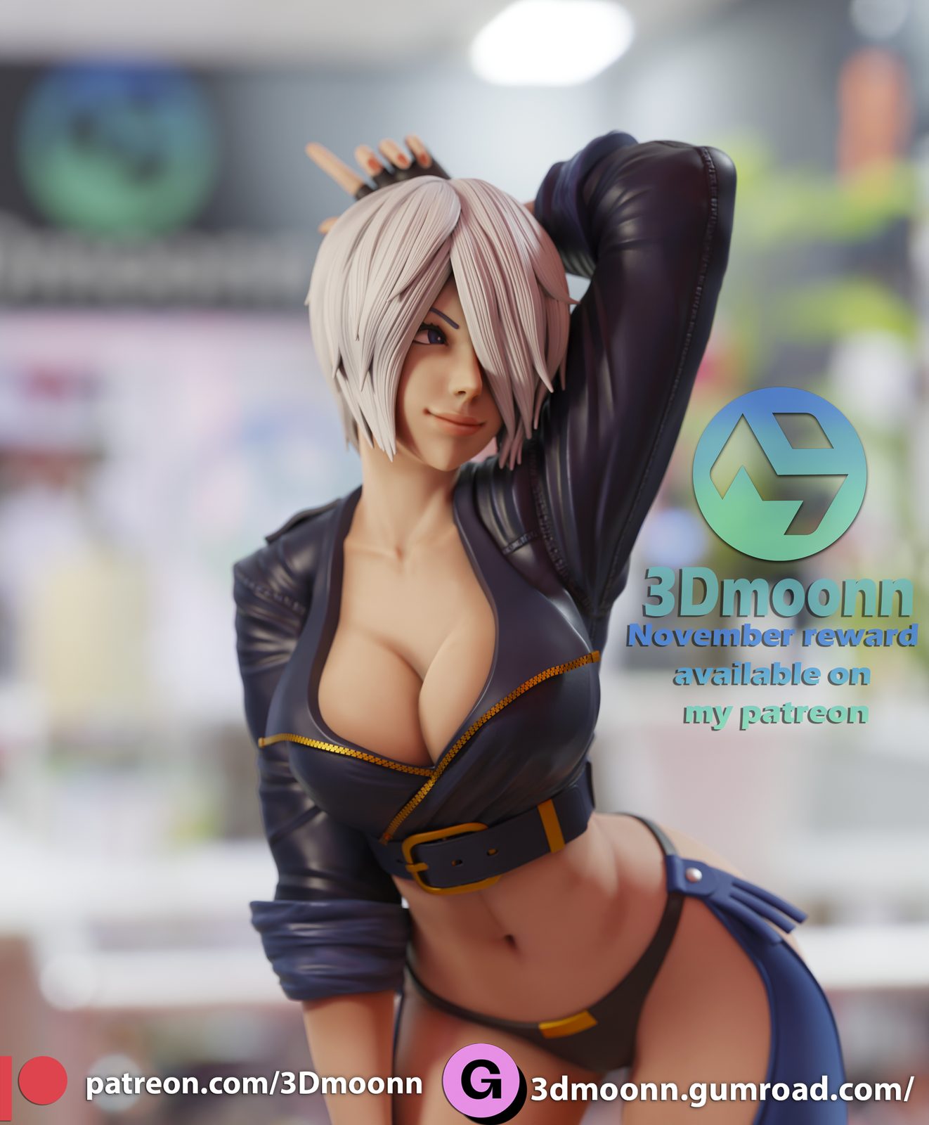 3DMOONN ANGEL KOF STL view 4