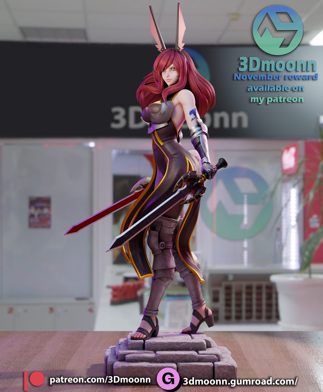 3Dmoonn Erza Scarletfairy Tail view 5