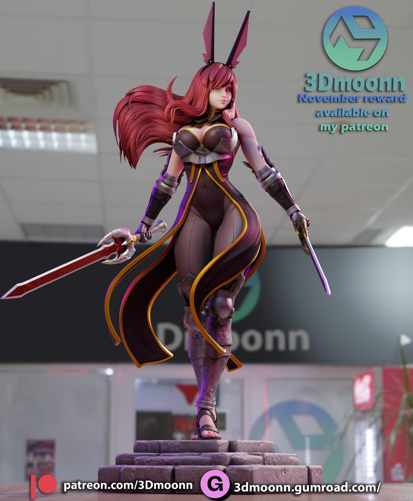 3Dmoonn Erza Scarletfairy Tail view 6