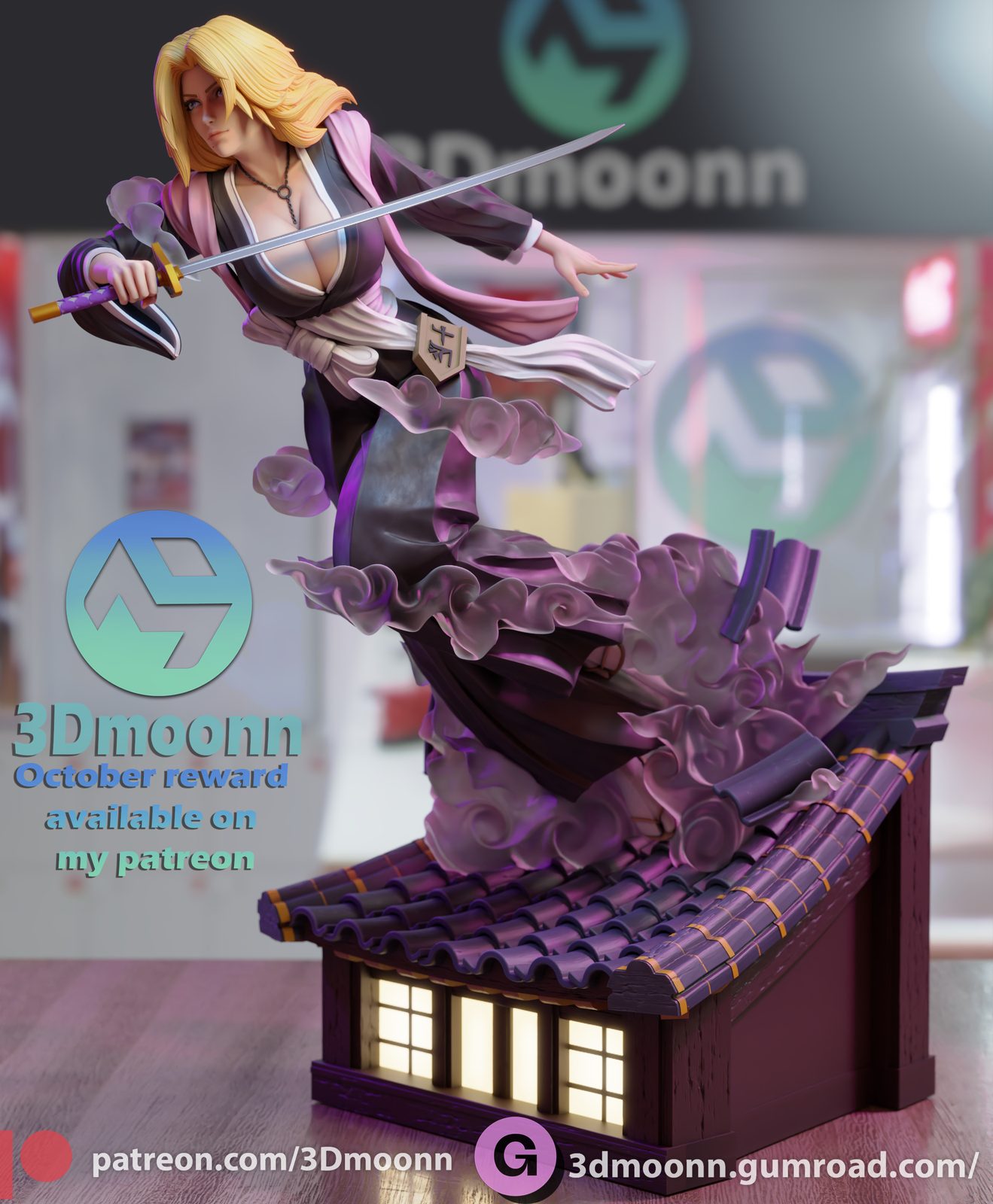 3Dmoonn Matsumoto Stl Medium Tier view 3