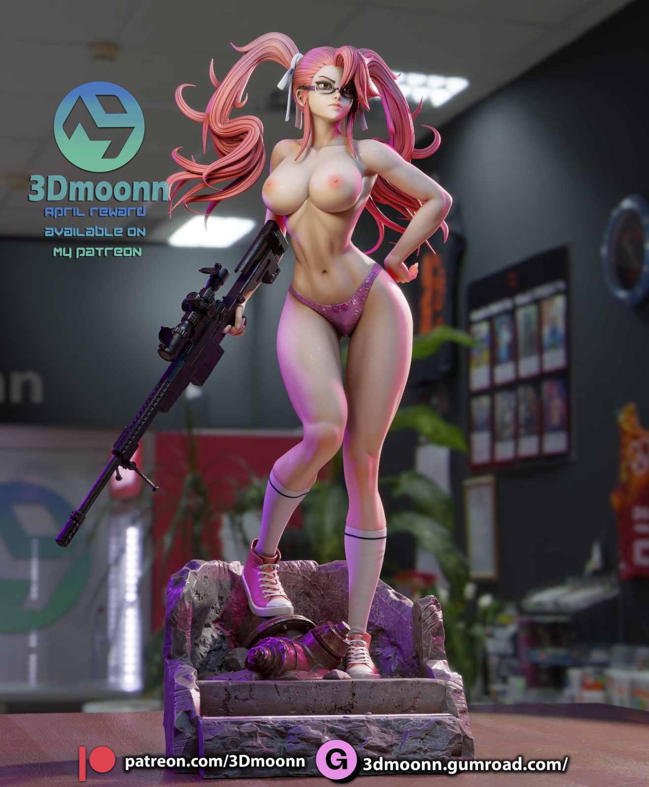 3Dmoonn Saya Takagi Stl Ultimate & Merchant Tier view 2