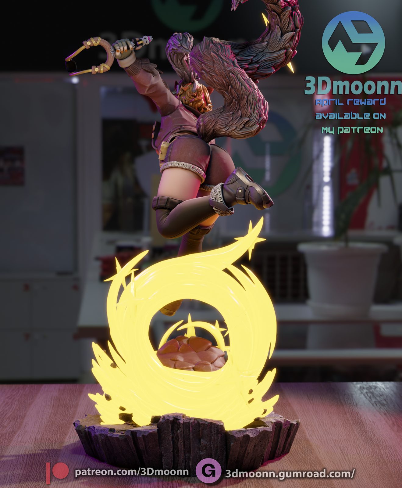 3Dmoonn Squirrel Girl Stl view 5
