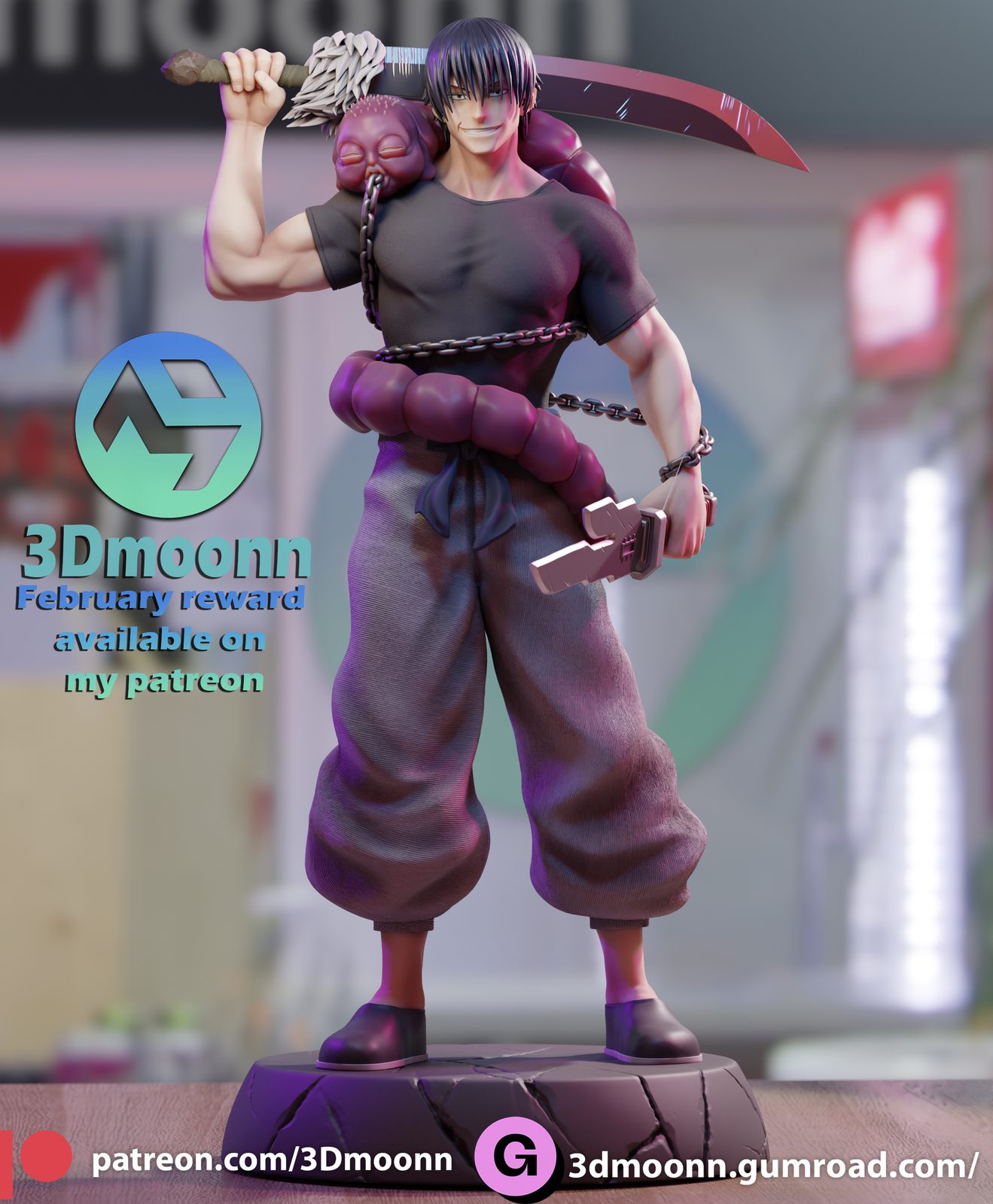 3Dmoonn Toji Fushiguro view 4