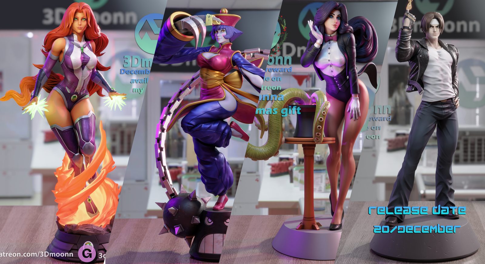3Dmoonn Zatanna Stl Basic Tier view 5