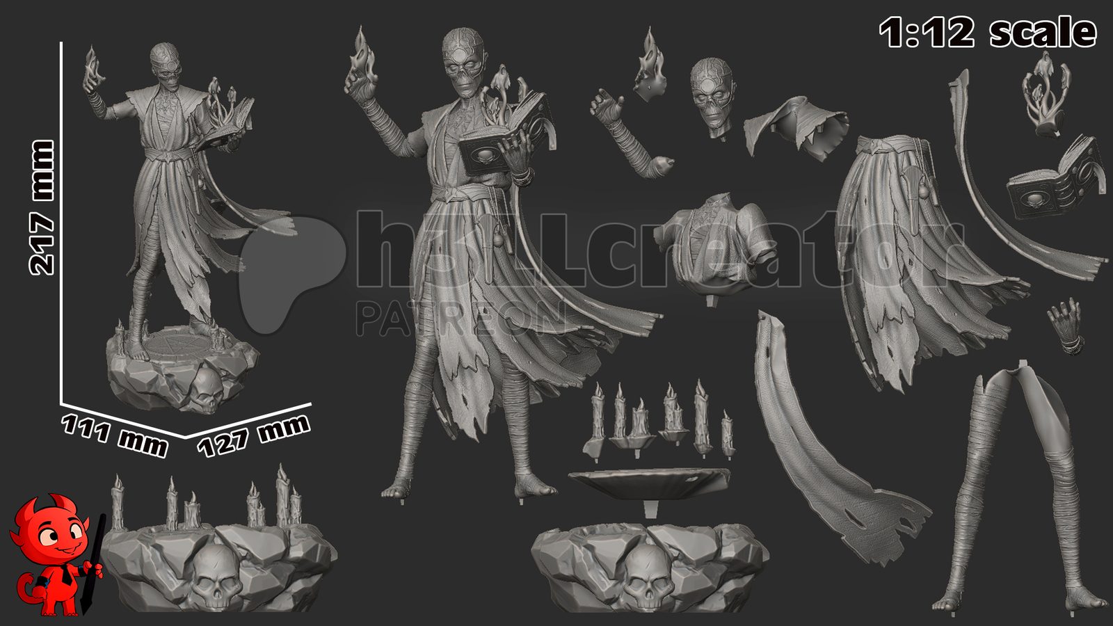 H3Ll Creator Withers Sculpture And Bust view 3