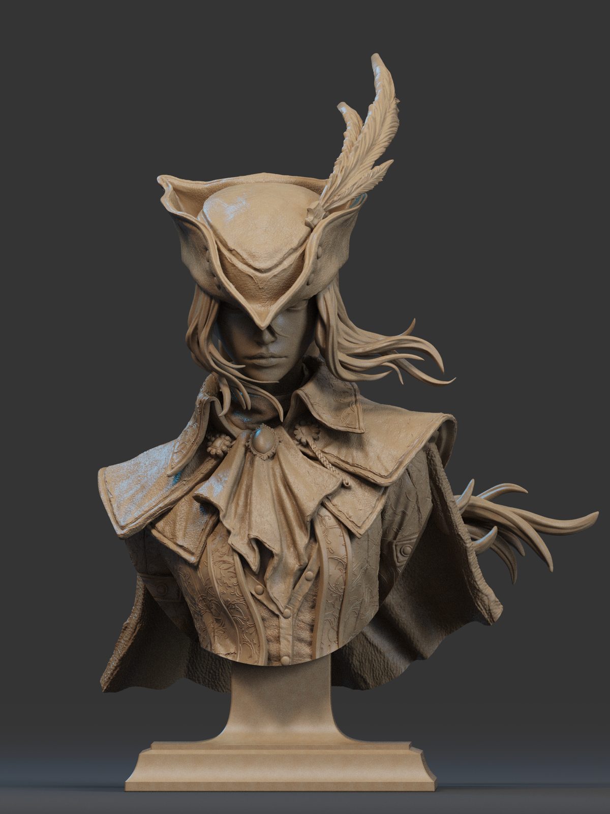 Ca3D Bust Alloy view 3