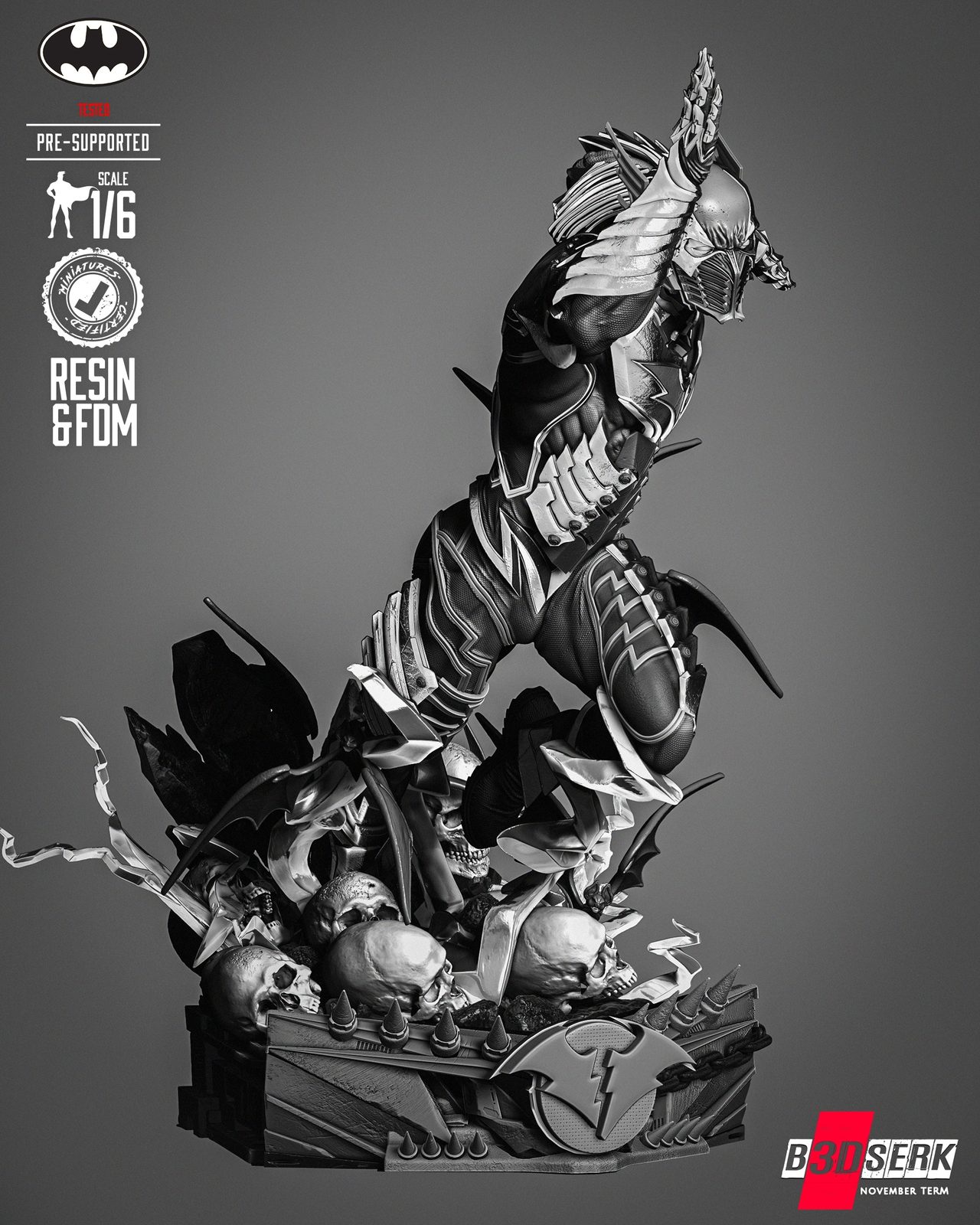 B3Dserkred Death Sculpture view 4