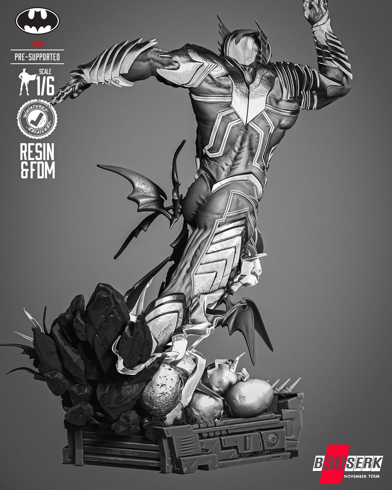 B3Dserkred Death Sculpture view 5