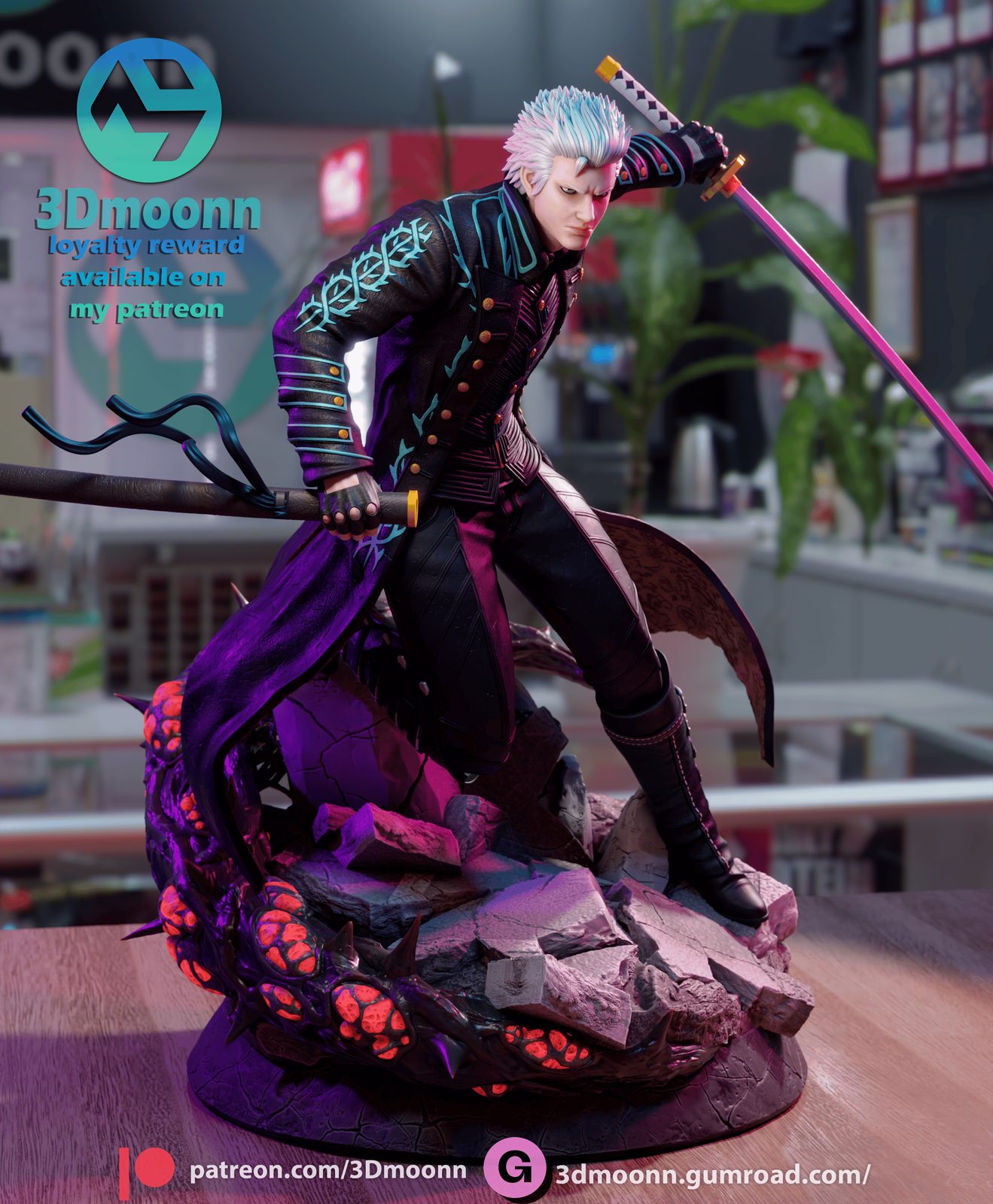 3Dmoonn Vergil Devil May Cry view 4