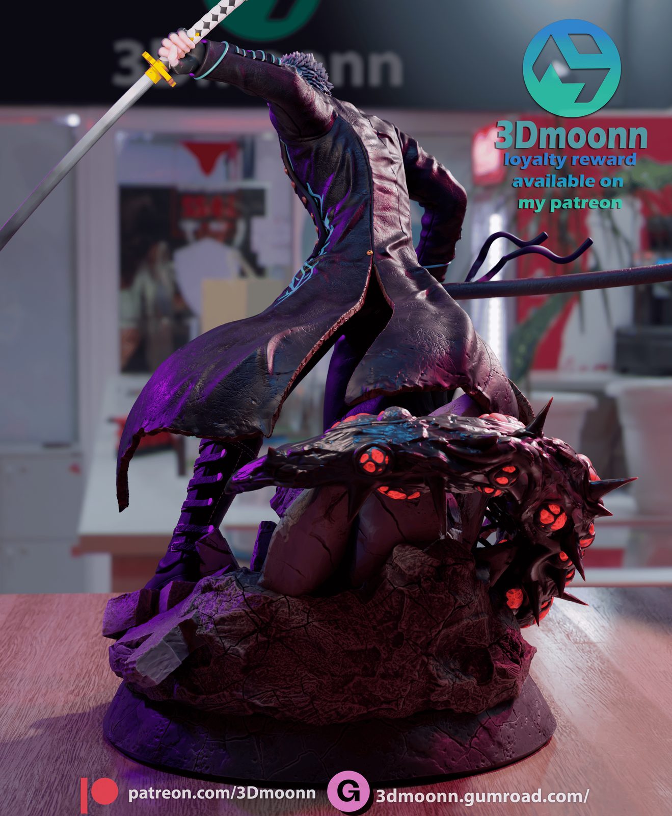 3Dmoonn Vergil Devil May Cry view 5