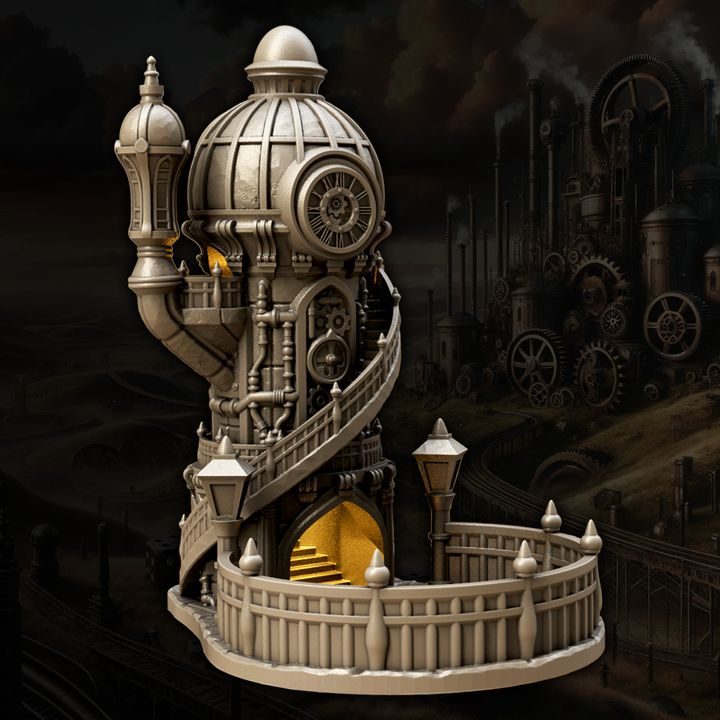 Mechanist Spire Dice Tower view 2