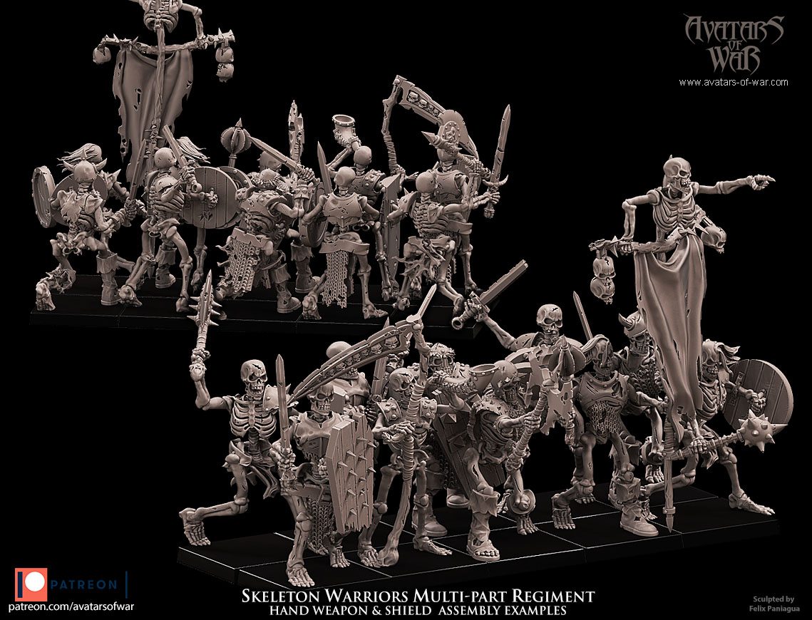 Aow Skeleton Warriors Multipart Regiment view 2